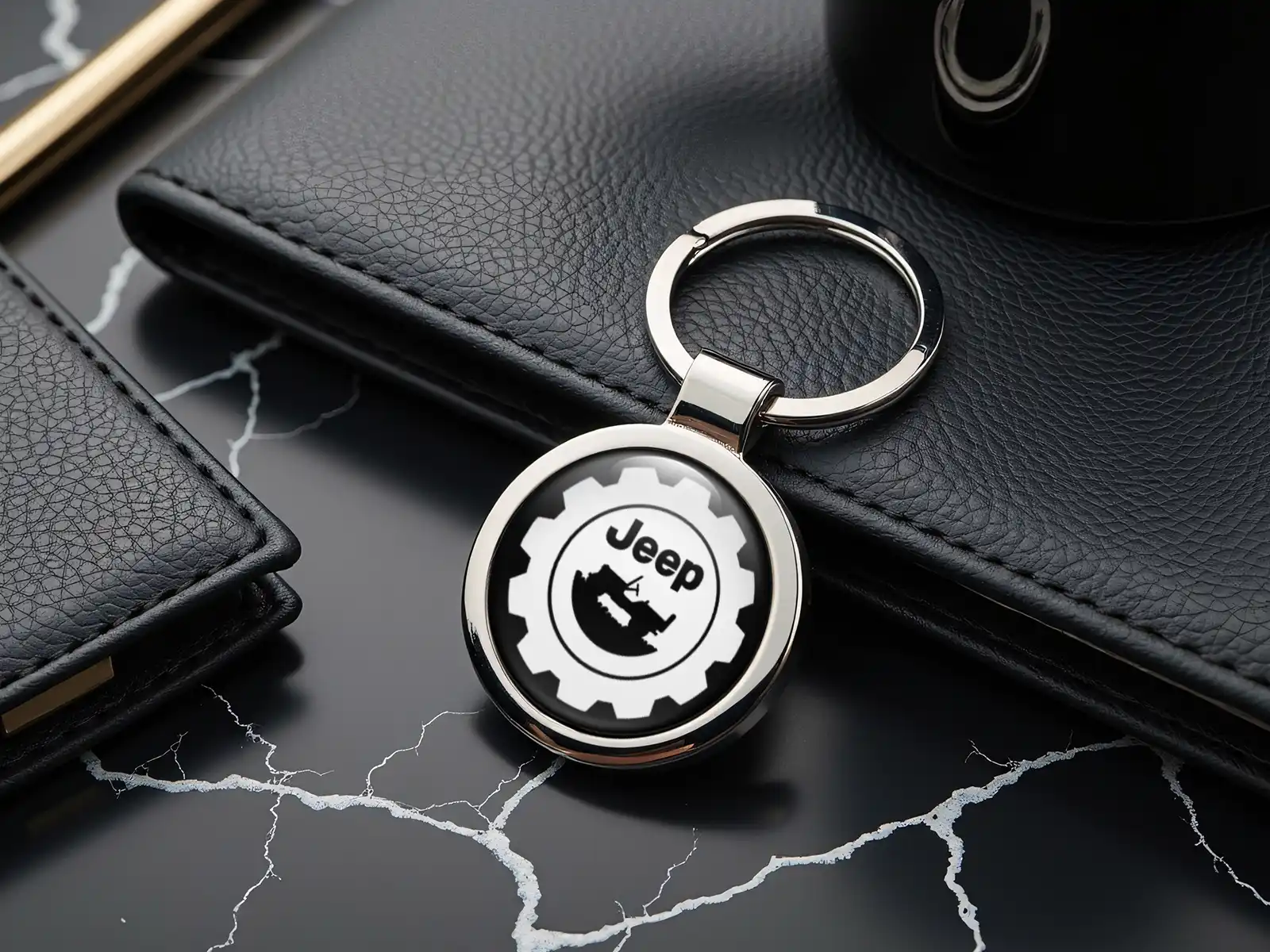 Jeep Porte-clés Sur Mesure Logo Force Premium